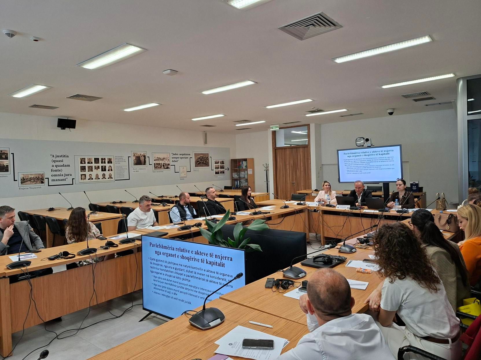 AKTIVITET TRAJNUES: “Gjykimi i mosmarrëveshjeve për shfuqizimin e vendimeve të organeve të administrimit të shoqërive tregtare” - 29 Prill 2026